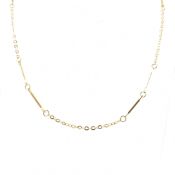 18CT GOLD BAR LINK NECKLACE CHAIN