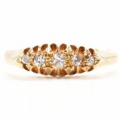 HALLMARKED 18CT GOLD FIVE STONE RING