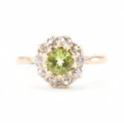VINTAGE GOLD PERIDOT & DIAMOND RING