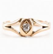 EDWARDIAN 9CT GOLD & DIAMOND SOLITAIRE RING
