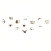 COLLECTION OF ASSORTED 925 SILVER RINGS