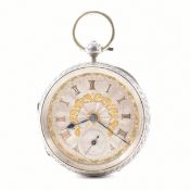 VICTORIAN SILVER OPEN FACE POCKET WATCH