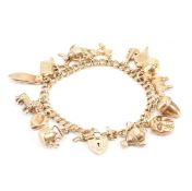 HALLMARKED 9CT GOLD CHARM BRACELET