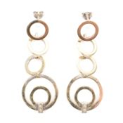 PAIR OF HALLMARKED 9CT GOLD & DIAMOND EARRINGS