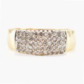 VINTAGE GOLD & DIAMOND CLUSTER RING