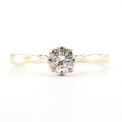 HALLMARKED 18CT GOLD & DIAMOND SOLITAIRE RING