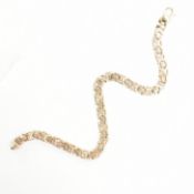 HALLMARKED 9CT GOLD FANCY LINK CHAIN BRACELET