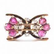 VINTAGE GOLD RUBY & DIAMOND RING