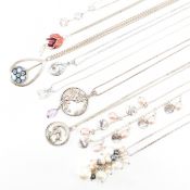 COLLECTION OF 925 SILVER NECKLACES