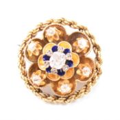 VICTORIAN GOLD & DIAMOND BROOCH PIN