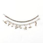TWO SILVER BRACELETS