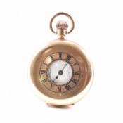 WALTHAM GOLD PLATED HALF HUNTER POCKET WATCH
