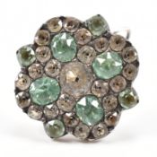 QUEEN ANNE ANTIQUE SILVER & PASTE EARRING