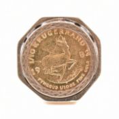 HALLMARKED 9CT GOLD 1/10 KRUGERRAND RING