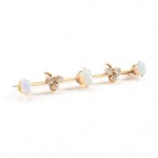 1920S OPAL & DIAMOND BAR BROOCH PIN