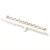 TWO 925 SILVER CHAIN BRACELETS