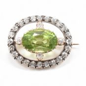 VICTORIAN PERIDOT & DIAMOND BROOCH PIN