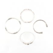GROUP OF 925 SILVER BANGLE BRACELETS