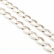 VINTAGE 925 SILVER CURB LINK CHAIN NECKLACE