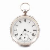 VICTOIAN SILVER HALLMARKED OPEN FACE POCKET WATCH