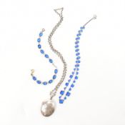 ANTIQUE JEWELLERY - VICTORIAN LOCKET & ART DECO NECKLACE