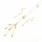 HALLMARKED 9CT GOLD NECKLACE & EARRING SUITE