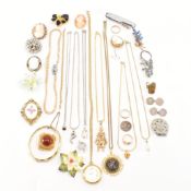 COLLECTION OF ASSORTED ANTIQUE & VINTAGE JEWELLERY