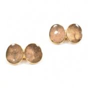 PAIR OF 19TH CENTURY GOLD MOURNING LOCKET CUFFLINKS