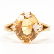 GOLD CITRINE DRESS RING
