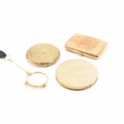 GOLD PLATED CIGARETTE CASE LORGNETTES & VINTAGE COMPACTS