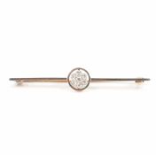1920s GOLD & DIAMOND BAR BROOCH PIN