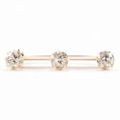 1920S GOLD & DIAMOND BAR BROOCH PIN