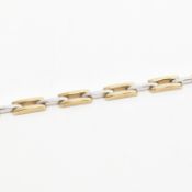 HALLMARKED 9CT GOLD BI COLOUR CHAIN BRACELET