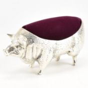 SILVER-TONE PIG PIN CUSHION