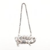 SILVER PLATED SHERRY DECANTER LABEL