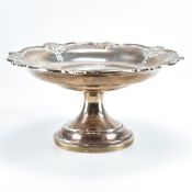 A MID CENTURY SILVER HALLMARKED BON BON DISH