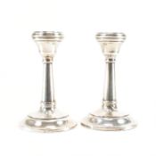 PAIR OF SILVER 1946 HALLMARKED CANDLESTICKS