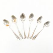 SET OF SIX SILVER HALLMARKED TEASPOONS
