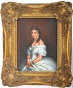 OIL ON BOARD PORTRAIT PAINTING STUDY BY D GOETZ