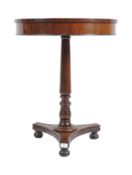 19TH CENTURY REGENCY MAHOGANY CIRCULAR WINE TABLE