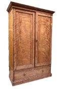 19TH CENTURY VICTORIAN SATIN BIRCH WARDROBE