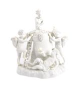MEISSEN BLANC DE CHINE CHERUB GRAPE HARVEST FIGURE GROUP