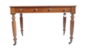 19TH CENTURY MAHOGANY WRITING TABLE DESK WITH CHAIR