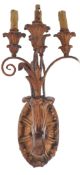 LARGE 19TH CENTURY VICTORIAN GILTWOOD WALL SCONCE