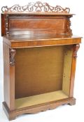 19TH CENTURY VICTORIAN MAHOGANY OPEN BOOKCASE