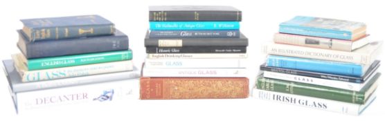 COLLECTION OF BOOKS ON GLASS