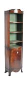 19TH CENTURY WALNUT BOOKCASE VITRINE