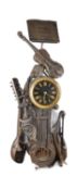19TH CENTURY FRENCH AUBERT OF PARIS BRONZE WORKED CLOCK