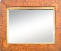 19TH CENTURY BURR WALNUT OVERMANTLE MIRROR