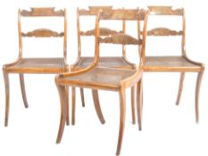 FOUR 19TH CENTURY REGENCY ROSEWOOD DINING CHAIRS